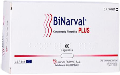 Дієтична добавка Narval Pharma Binarval Plus 760 мг 60 капсул (8470013049310)