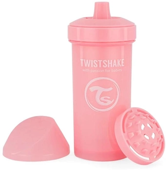 Чашка-непроливайка Twistshake з твердим носиком 360 мл 12міс.+ Рожева (7350083122797)