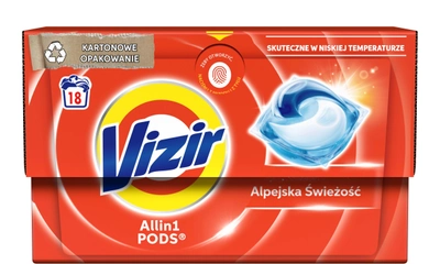 Капсули для прання Vizir Platinum PODS Alpine Fresh 18 шт (8006540845561)