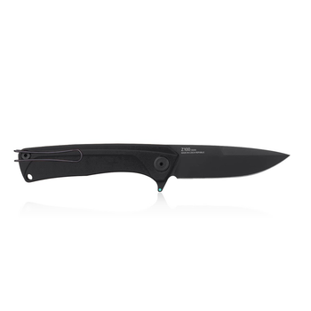 Ніж складний ANV Knives Z100 (DLC Liner lock G10 Plain edge) Black (ANVZ100-021)