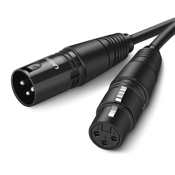 Микрофонный кабель XLR UGREEN AV130 Male to Female 5m Black (20712)