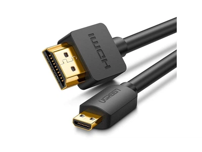 Кабель Micro HDMI UGREEN HD127 HDMI to Micro HDMI Cable 4K 3D PVC 0.5m Black (15841)