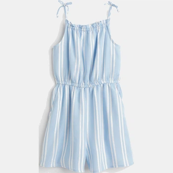 Підлітковий літній комбінезон для дівчинки H&M 060938640 170 см Блакитний/Білий (6666000269553)