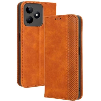 Чехол-книжка Deexe Retro Style для Realme C53 / C51 / Note 50 - Brown