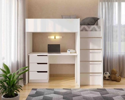 Дитяча спальня BED-Room 3 Viorina-Deko Білий (ліжко-кімната/письмовий стіл) (ЛДСП/ПВХ)