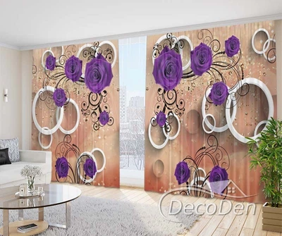 Фото Штори PHOTODECOR "Троянди з колами"