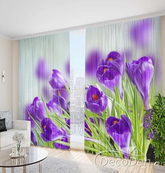 Фото Штори PHOTODECOR "Букет фіолетових крокусів"