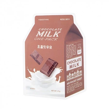 A'pieu Milk One Pack Молочна тканинна маска Маска з екстрактом Какао (Chocolate)