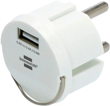 Адаптер USB Brennenstuhl для розетки 5 В 2.4 А (1508110)