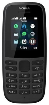 Telefon komórkowy Nokia 105 TA-1174 DualSim Black (16KIGB01A05)