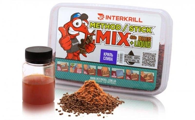 Флет Пеллетс Інтеркіль "METHOD/STICK MIX", 400 г+ (Ліквід Кріль-Слива, 50г),PLS-001
