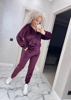Fashions • Велюровий спортивний костюм Maura Fashions 54 марсала (1605-ді)