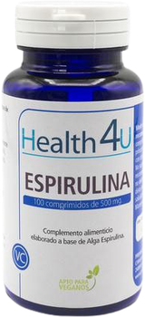 Naturalny suplement H4u Espirulina 500 mg 100 tabletek (8436556080104)