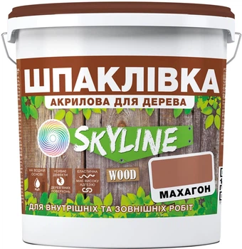 Шпаклівка для Дерева готова до застосування акрилова SkyLine Wood Махагон 7 кг (43399208_rozetka)