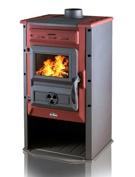 Печь чугунная Tim Sistem MAGIC STOVE на дровах красная