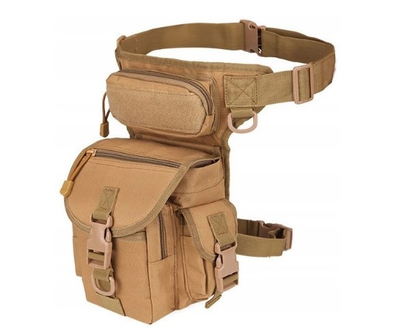 Тактическая сумка на бедро, на ногу, мужская, армейская КойотD3-0005-B3