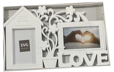Фоторамка-колаж EVG Inno ZB-6-2438 WHITE COLLAGE 2 на 2 фото 10×10 см білий