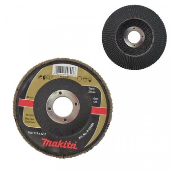 Пелюстковий диск для нержавійки цирконій Makita 115 мм (P-65486)