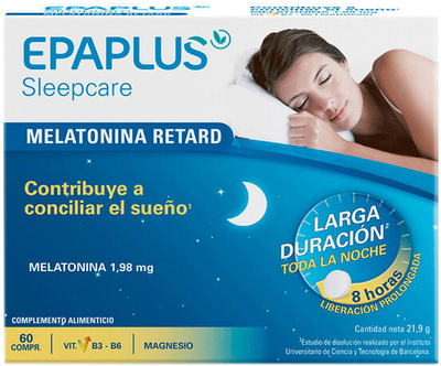 Suplement diety Epaplus Forte Retard Melatonin And Tryptophan 60 tabletek (8430442007053)