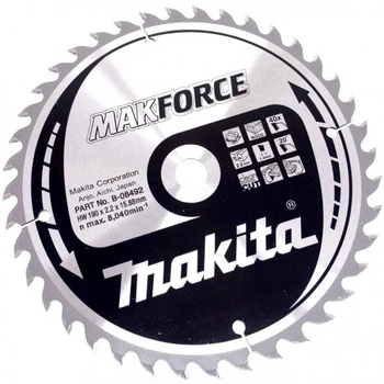 Пильный диск по дереву Makita MAKForce 190х15,88 мм 40Т (B-08492)