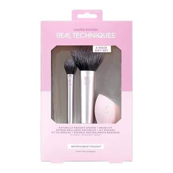 Набір пензлів для макіяжу Real Techniques Naturally Radiant Sponge Brush 4 шт (79625042047)
