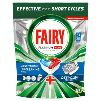 Kapsułki do zmywarki Fairy Platinum Plus Świeża ziołowa bryza 33 szt (8006540727027)