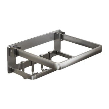 Полка Nest Sunny Полка прямая откидная Графит с крючками 28,3*22*10,5 арт 37080