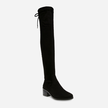 Muszkieterki damskie zamszowe na słupku za kolano Steve Madden Salvage Boot SM11002697-001 36 22.2 cm Czarne (8720857161687)