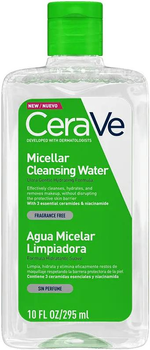 Зволожувальна міцелярна вода CeraVe для всіх типів шкіри обличчя 295 мл (3337875597203)