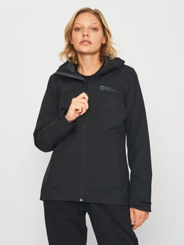 Куртка демисезонная с капюшоном женская Jack Wolfskin Moonrise 3In1 Jkt W 1115621-6000 XS Черная (4064993508000)