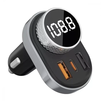Автомобильный FM-трансмиттер модулятор Proove FM Launcher Sound Link 30W (PD+QC3.0) Type-C+USB | Черный