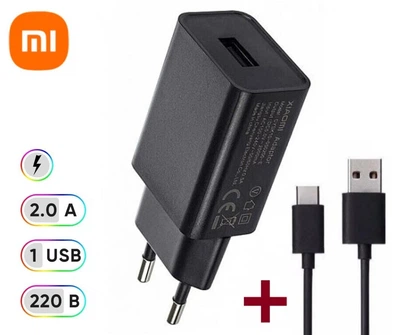 Зарядний пристрій, зарядка Xiaomi + кабель type-C POCO 2000mA black