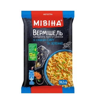 Вермишели Мівіна со вкусом сыра и зеленью Неострая 59.2 г