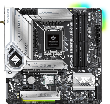 Материнська плата ASRock B760M Steel Legend WiFi (s1700, Intel B760, PCI-Ex16)