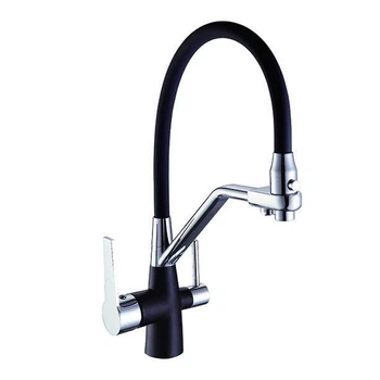 Смеситель для кухни на две воды (под фильтр) Frap F4374-2 Черный/Хром