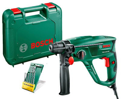 Перфоратор Bosch PBH 2100 RE + набор буров + кейс (06033A9303)