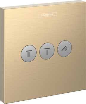 Наружная часть переключающего вентиля HANSGROHE ShowerSelect 15764140 бронза матовый 3 потребителя