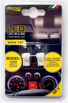 Автомобільні лампи Bottari LED W5W T10 1 SMD 12 В 5 Вт 2 шт (B17870)