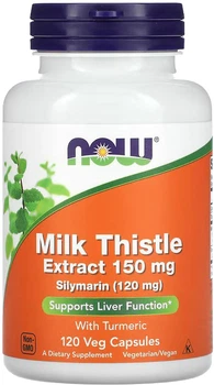 Силімарин Now Foods Milk Thistle Extract 150 мг 120 гелевих капсул (733739047373)