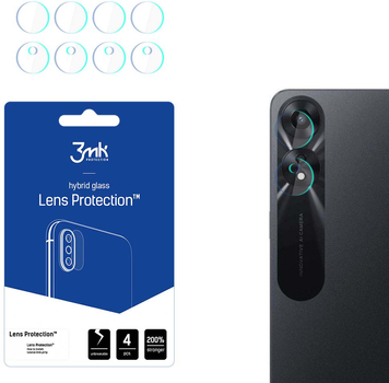 Zestaw szkieł hartowanych 3MK Lens Protection na aparat Oppo A78 5G 4 szt (5903108518918)