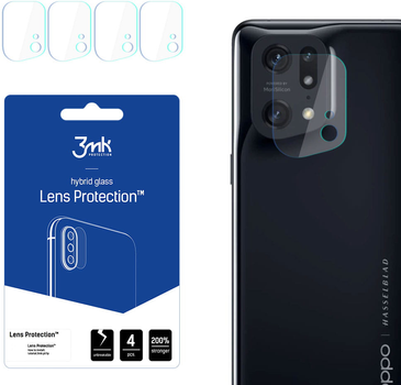 Комплект захисного скла 3MK Lens Protection для камери Oppo Find X5 Pro 4 шт (5903108465991)