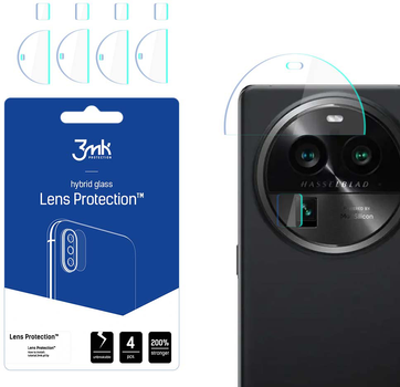Zestaw szkieł hartowanych 3MK Lens Protection na aparat Oppo Find X6 Pro 4 szt (5903108519762)