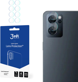 Zestaw szkieł hartowanych 3MK Lens Protection na aparat Oppo Reno 7 5G 4 szt (5903108452519)