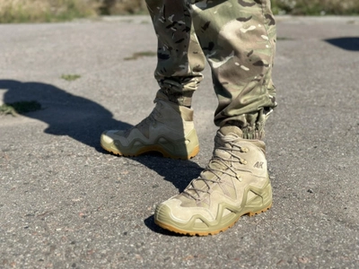 Тактичні армійські берці AK військові демісезонні берці Tactic чоловічі черевики Waterproof койот 46 розмір (Berc-AK-coyote-46)
