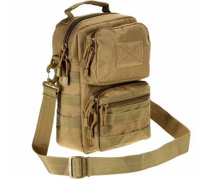 Тактическая сумка через плечо Tactic городская сумка наплечная Койот (9060-coyote)