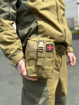 Аптечка подсумок на пояс c molle военная сумка - подсумок аптечка Tactic тактическая армейская аптечка Койот (1025-coyote)