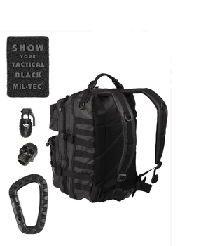 Рюкзак тактичний 36Л Чорний Mil-Tec US ASSAULT PACK LG TACTICAL BLACK (14002288-36)