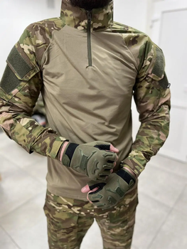 Тактический летний костюм форма Ubacs с наколенниками и налокотниками Мультикам XL (3001892) Kali