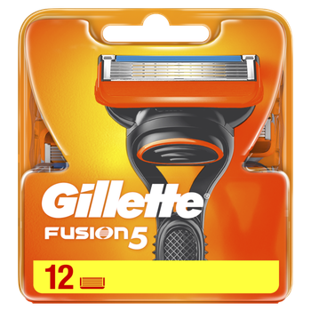 Змінні картриджі для гоління (леза) чоловічі Gillette Fusion5 12 шт (7702018441075)