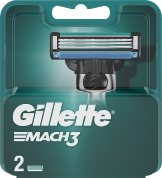 Змінні картриджі для гоління (леза) чоловічі Gillette Mach3 2 шт (3014260251970)